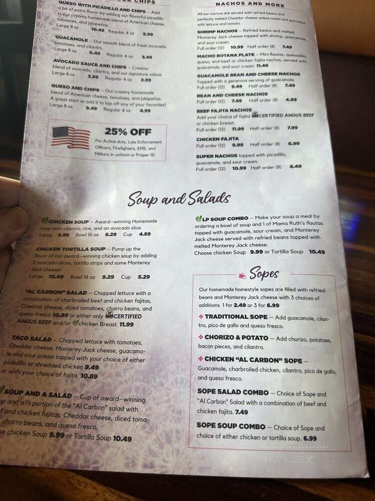 Las Palapas - Austin, TX menu_pic