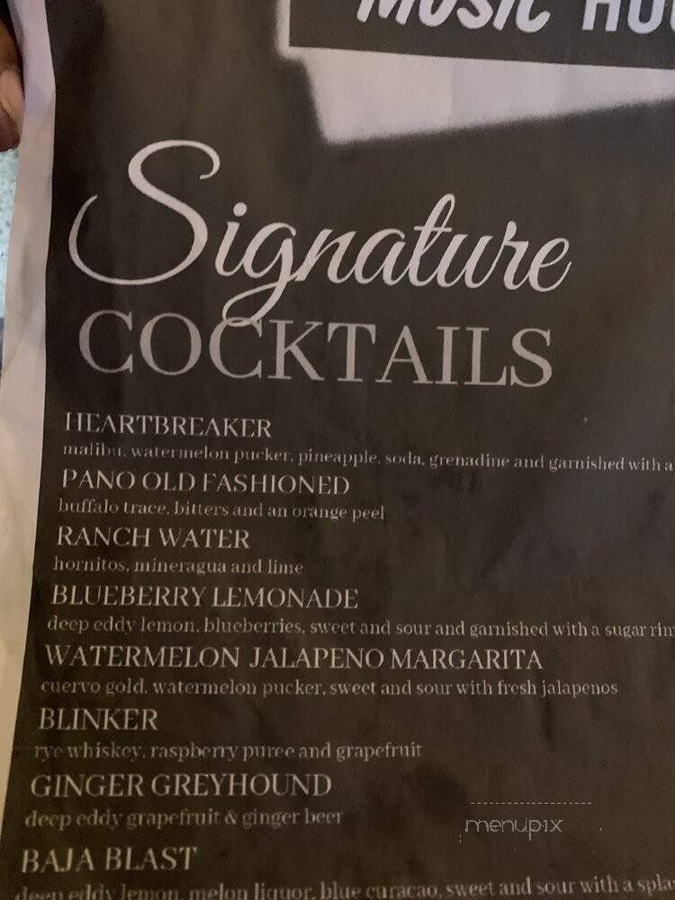 The Panorama Music House - Lake Charles, LA menu_pic