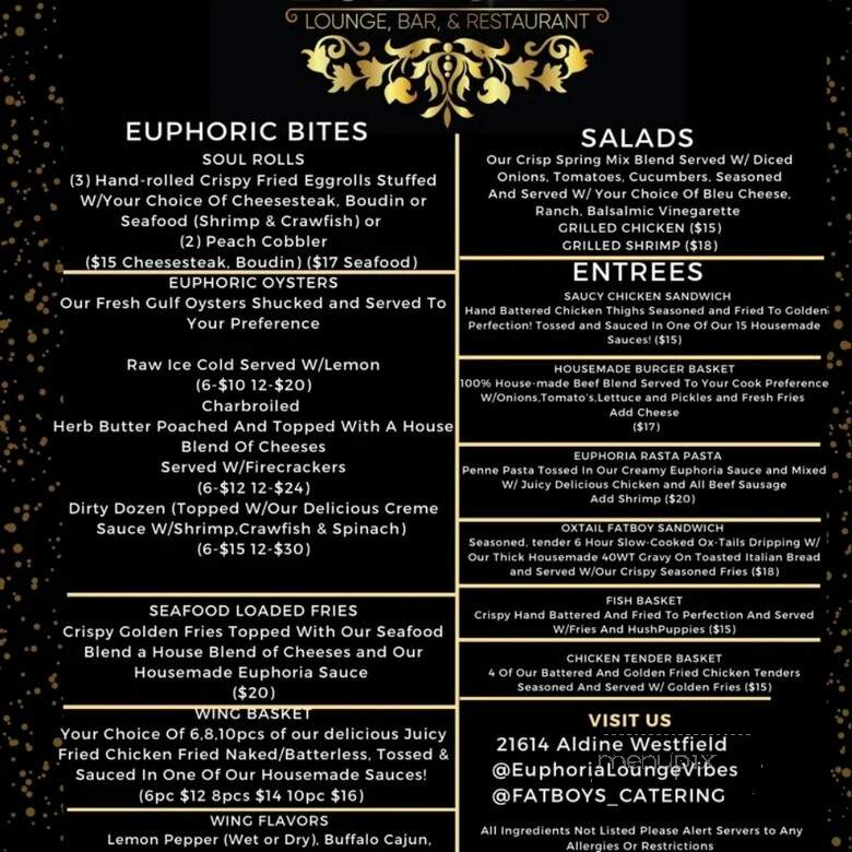 Euphoria Lounge - Humble, TX menu_pic