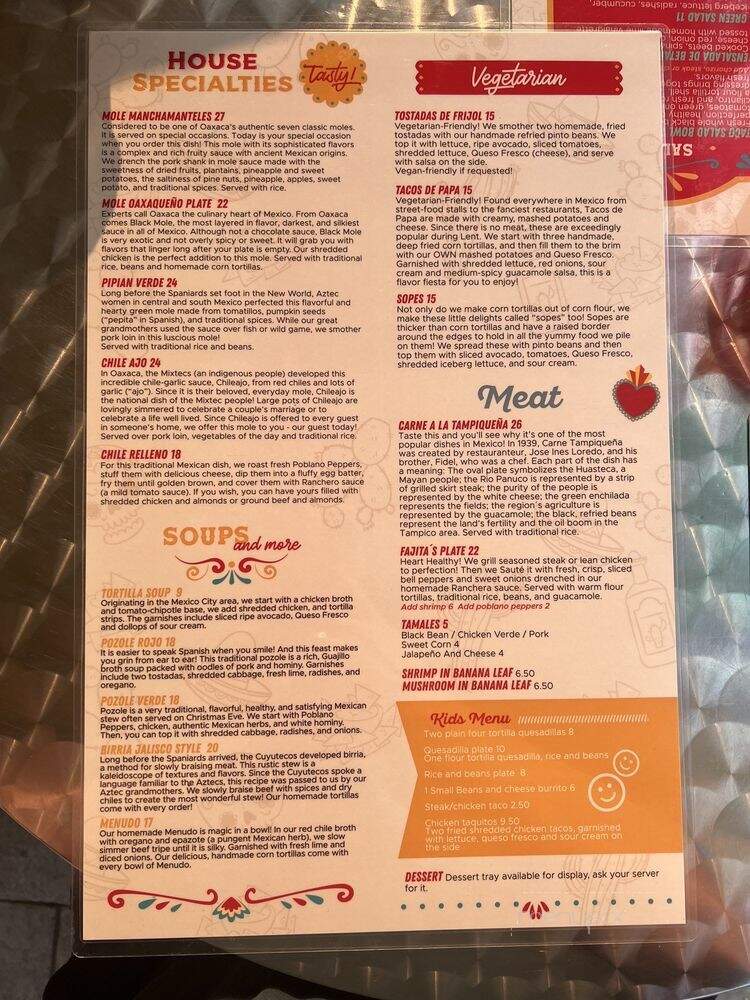 Yolotl Mexican Cuisine - Boring, OR menu_pic