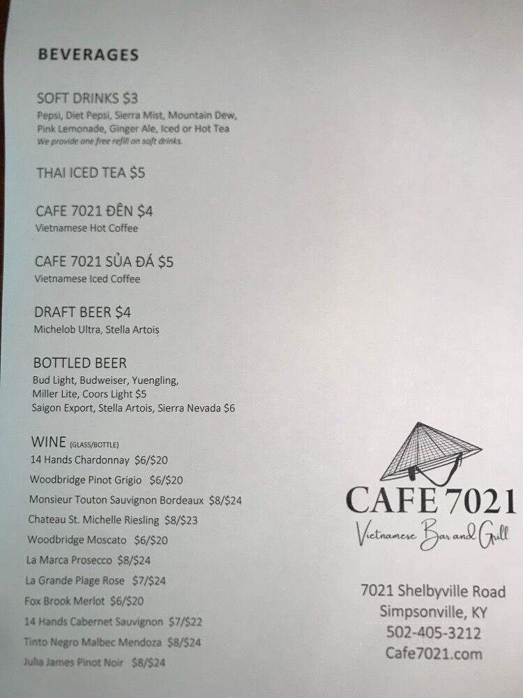 Cafe 7021 Vietnamese Bar & Grill - Simpsonville, KY