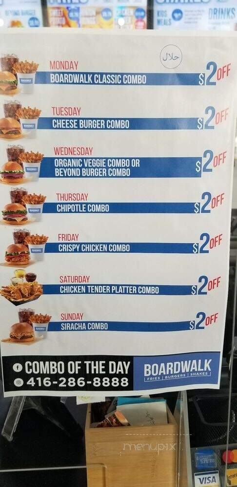 Boardwalk - Scarborough, ON menu_pic