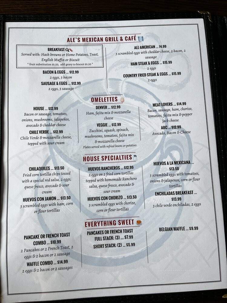 Ale's Mexican Grill & Cafe - Atascadero, CA menu_pic