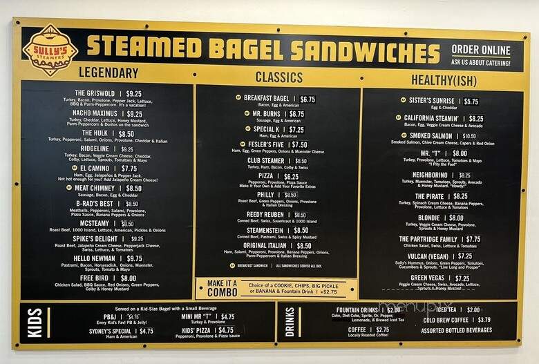 Sully's Steamers - Simpsonville, SC menu_pic