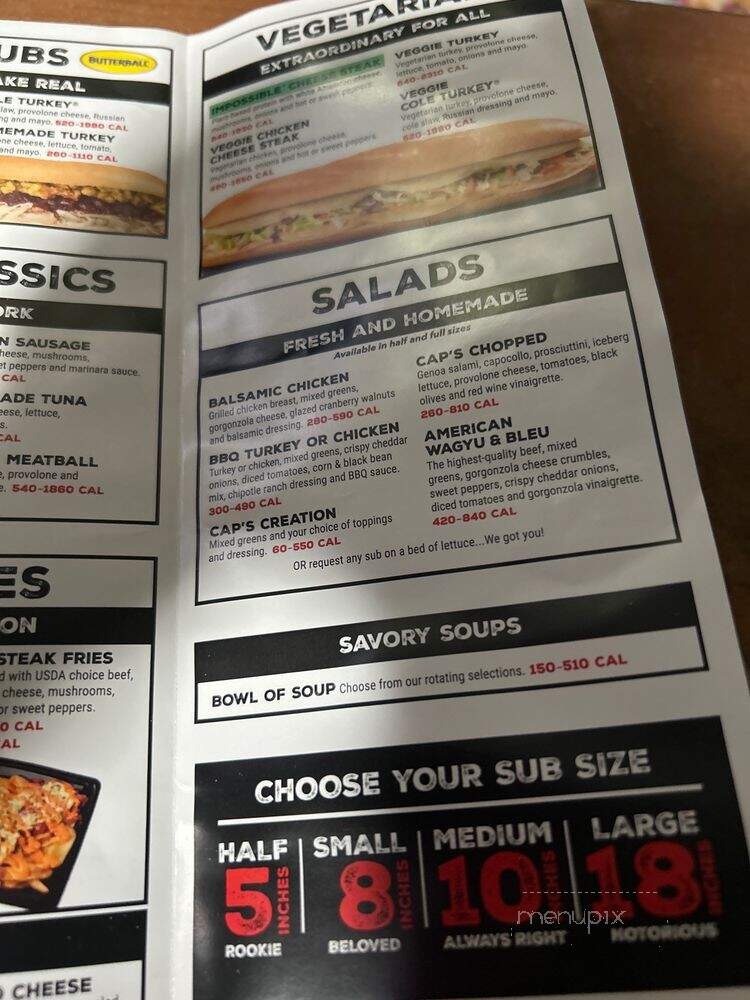 Capriotti's Sandwich Shop - Hauppauge, NY menu_pic
