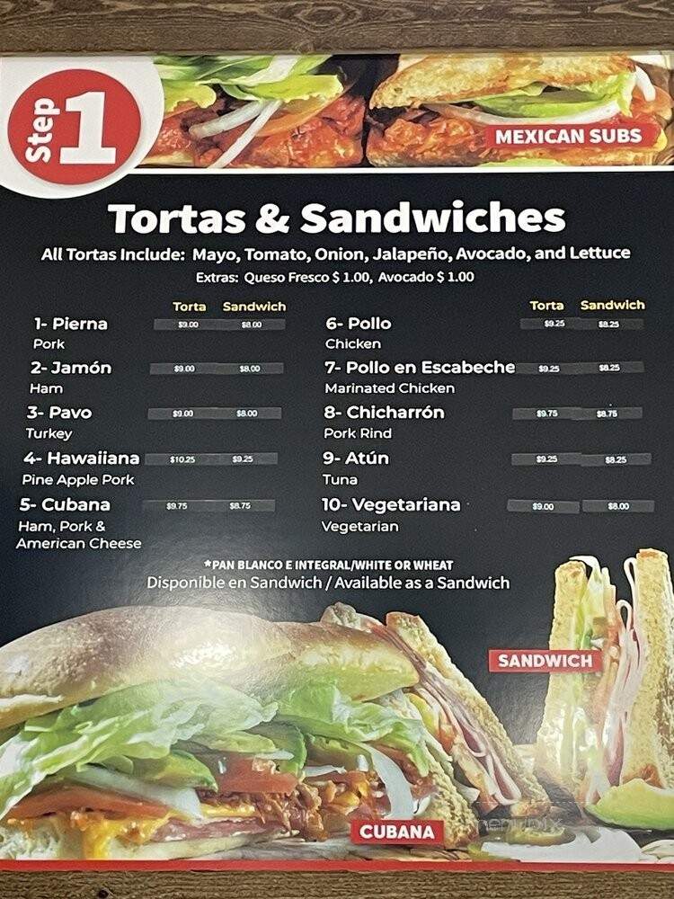Tortas Manantial - Laveen Village, AZ menu_pic