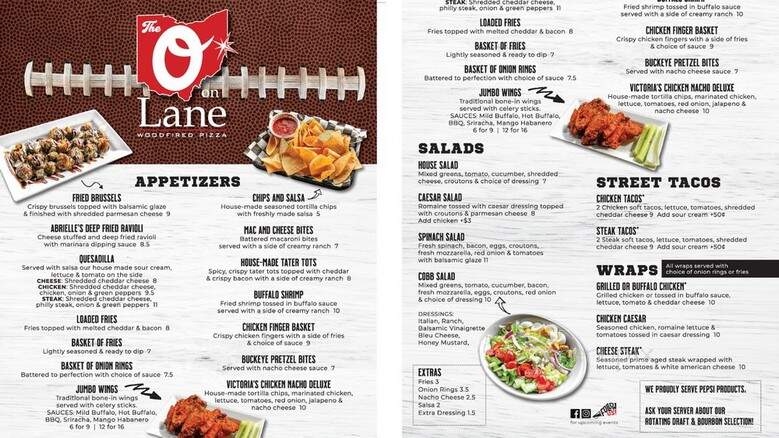 The O on Lane - Columbus, OH menu_pic