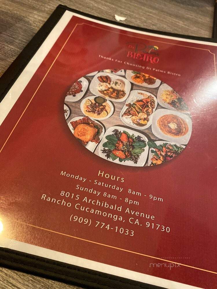 Di Palms Bistro - Rancho Cucamonga, CA menu_pic