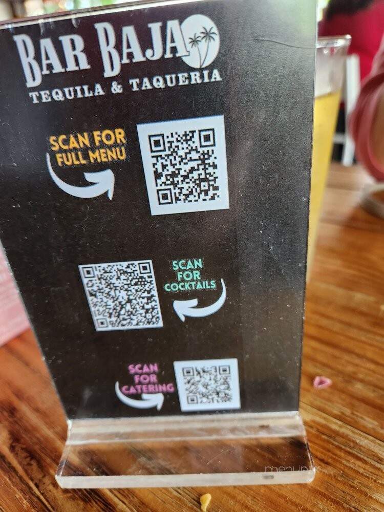 Bar Baja Tequila & Taqueria - Rocky Hill, CT menu_pic