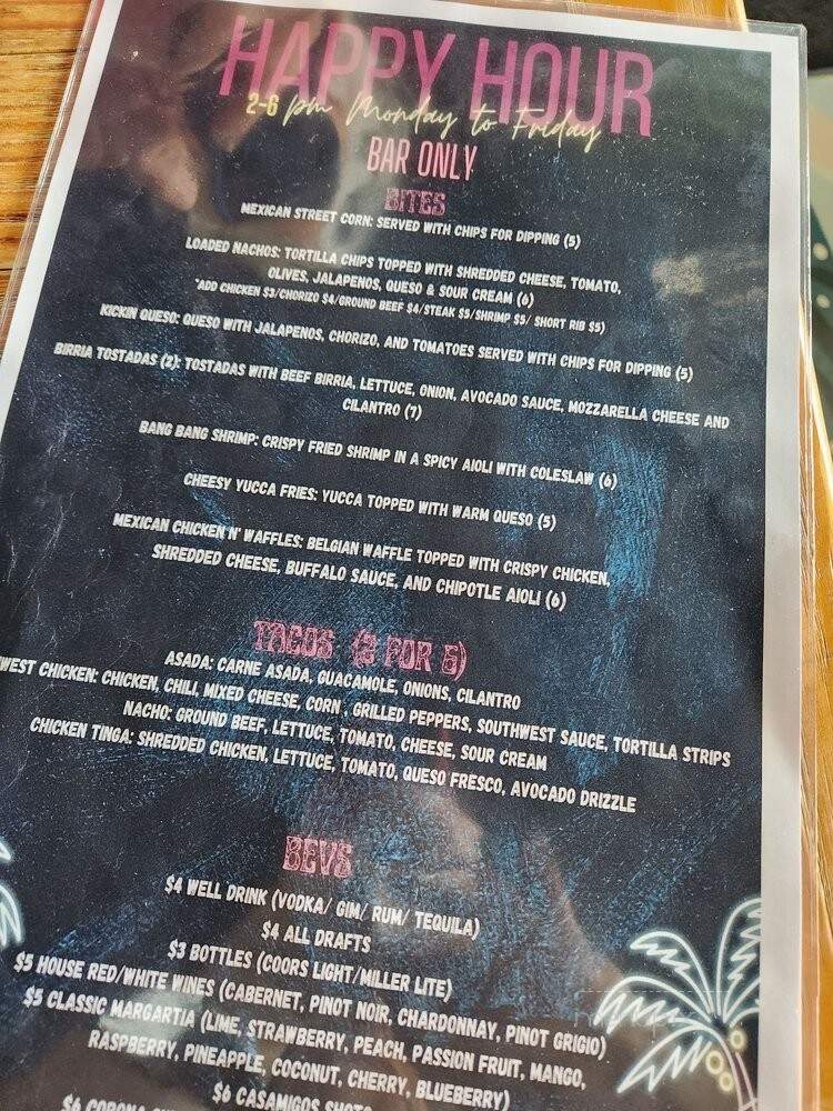 Bar Baja Tequila & Taqueria - Rocky Hill, CT menu_pic