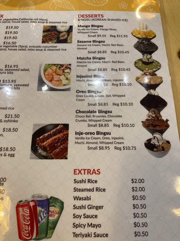 Sushi Sooshimi - Mississauga, ON menu_pic