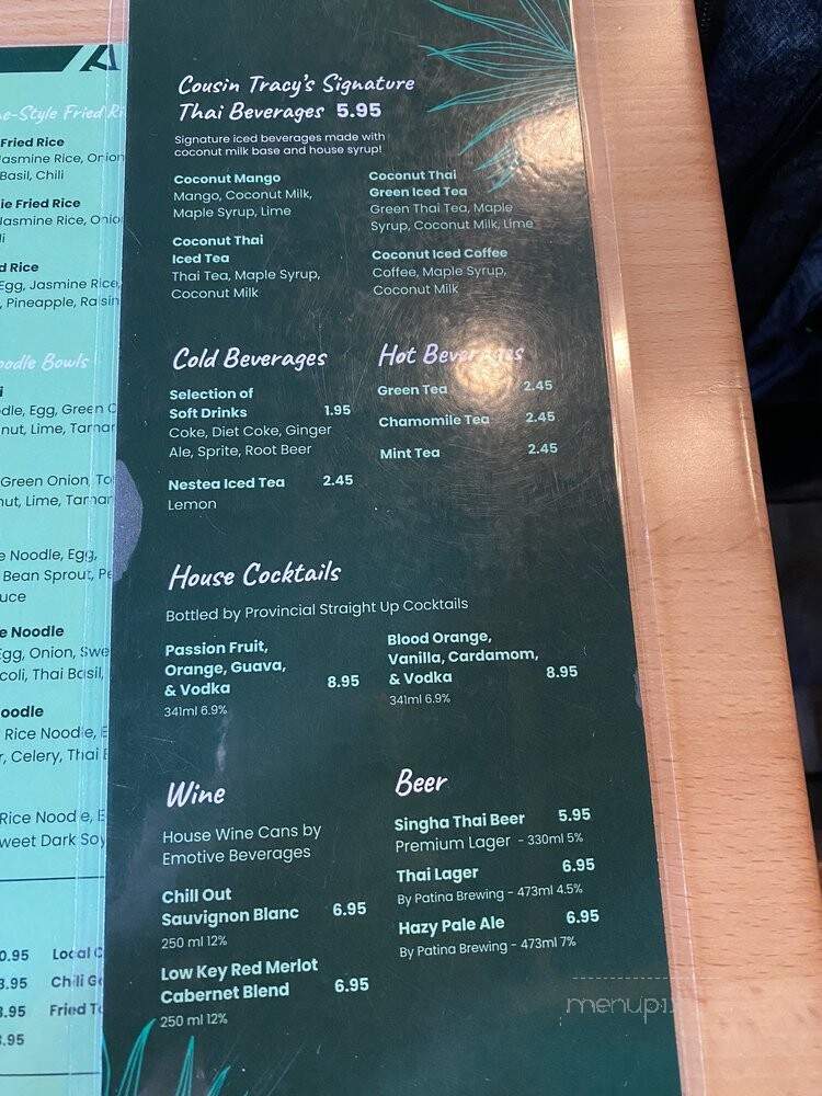 Thai Coco - Port Coquitlam, BC menu_pic