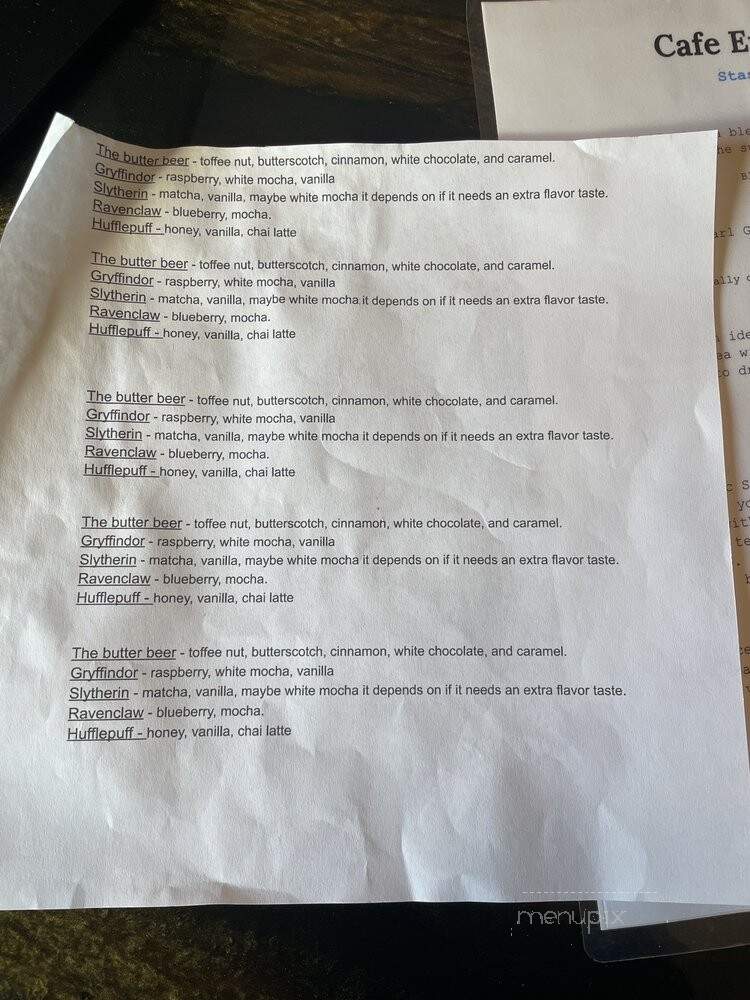 Cafe Euclid - Greenwood, IN menu_pic