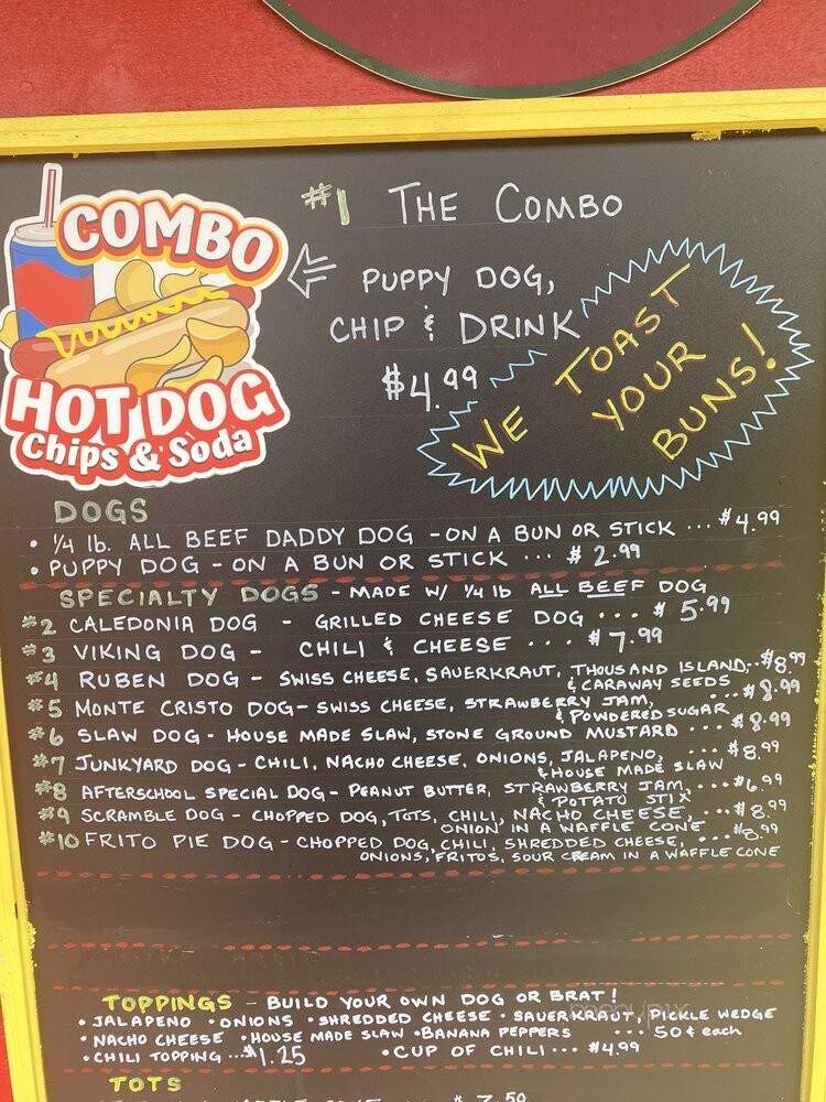 Old Village Hotdog Shoppe - Caledonia, MO menu_pic