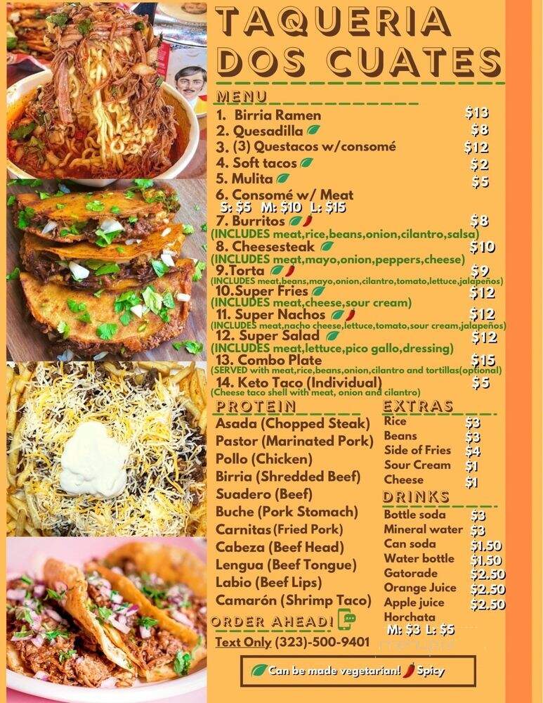 Taqueria Dos Cuates - Los Angeles, CA menu_pic
