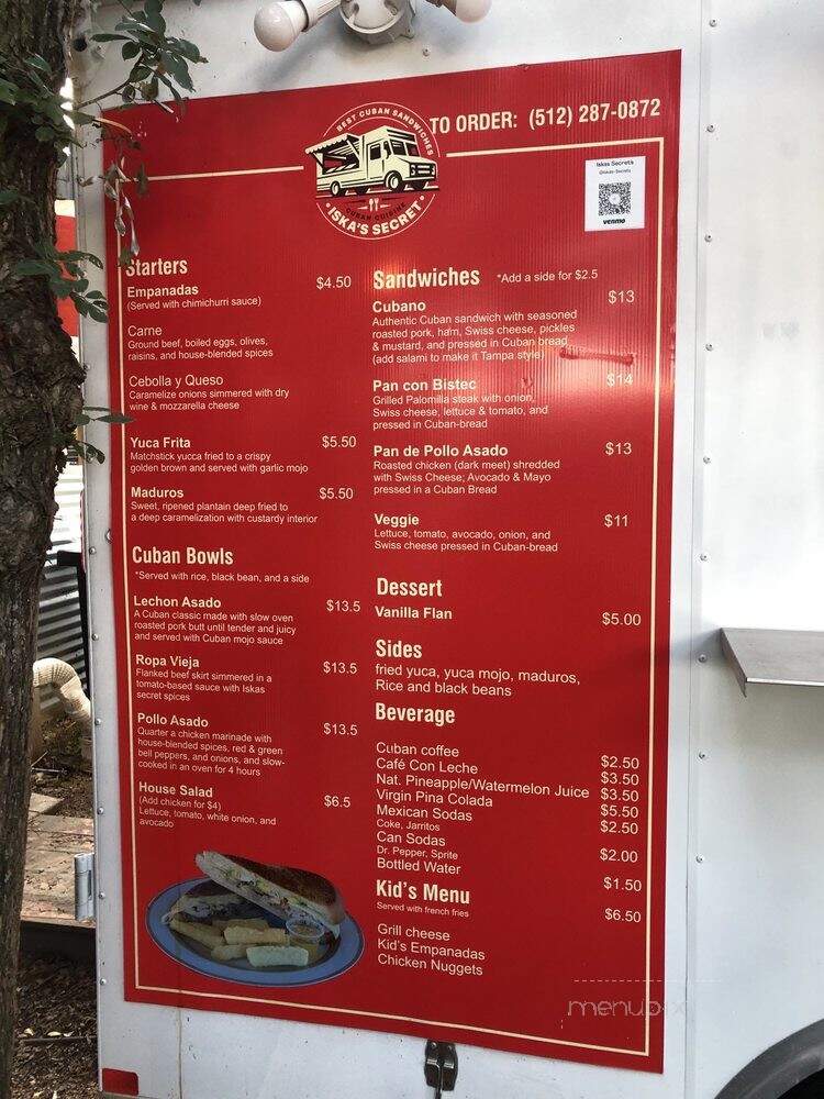 Iskas Secrets - Austin, TX menu_pic