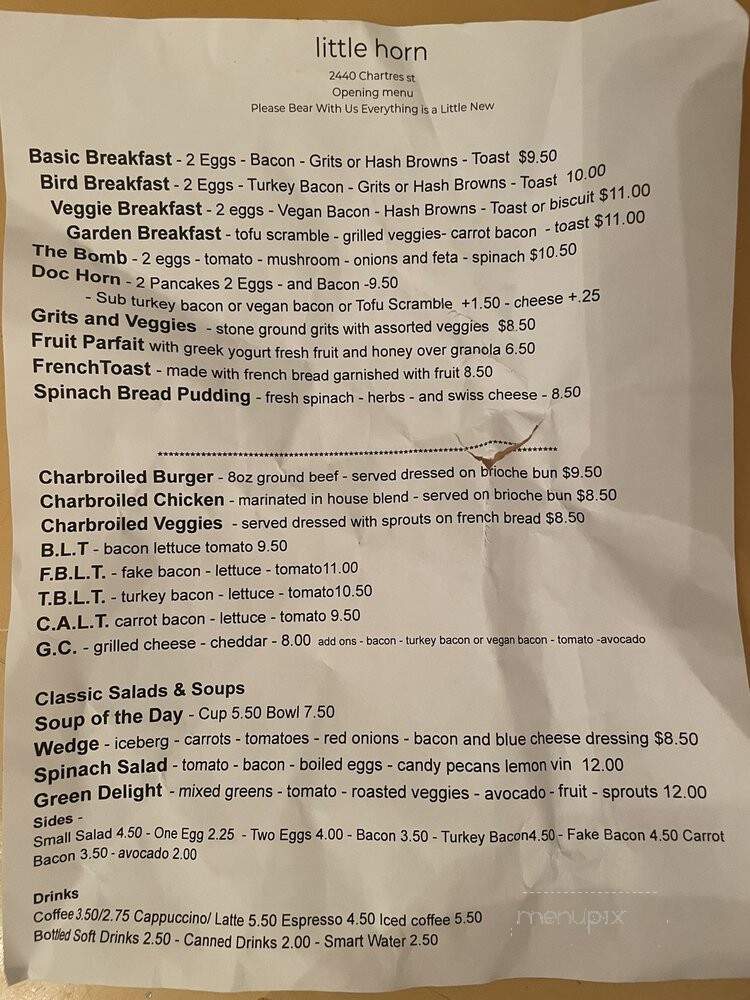 Little Horn - New Orleans, LA menu_pic