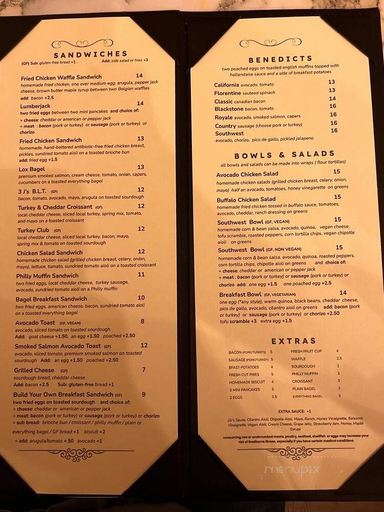 3J's Cafe - Philadelphia, PA menu_pic
