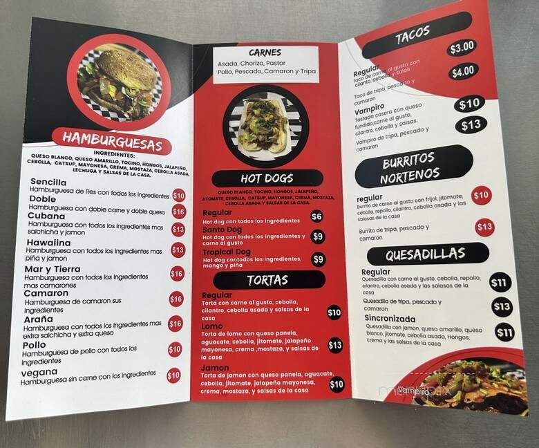 El Santo Dogo - Modesto, CA menu_pic