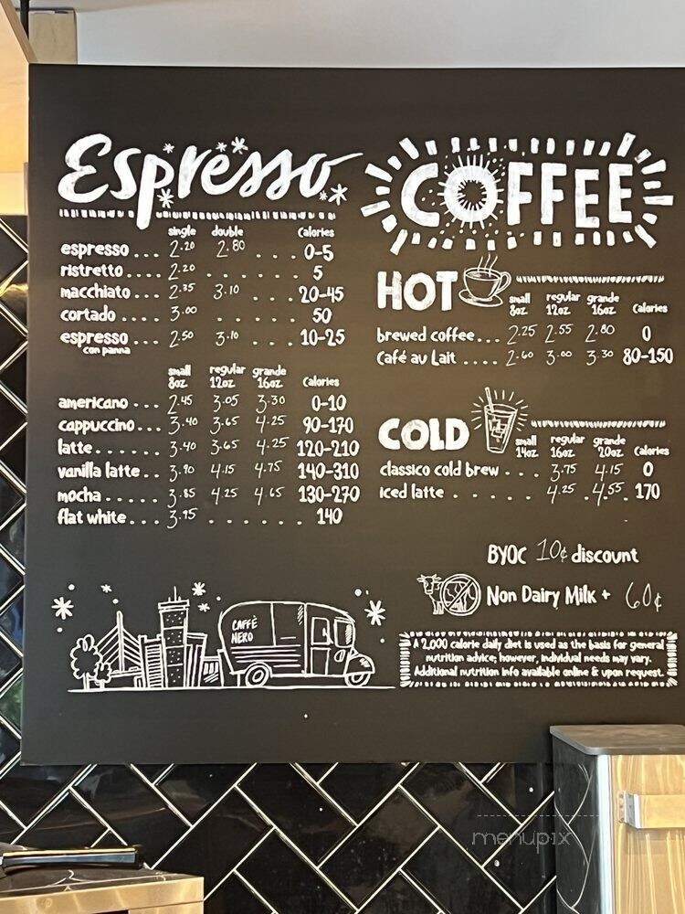 Caffe Nero - Boston, MA menu_pic