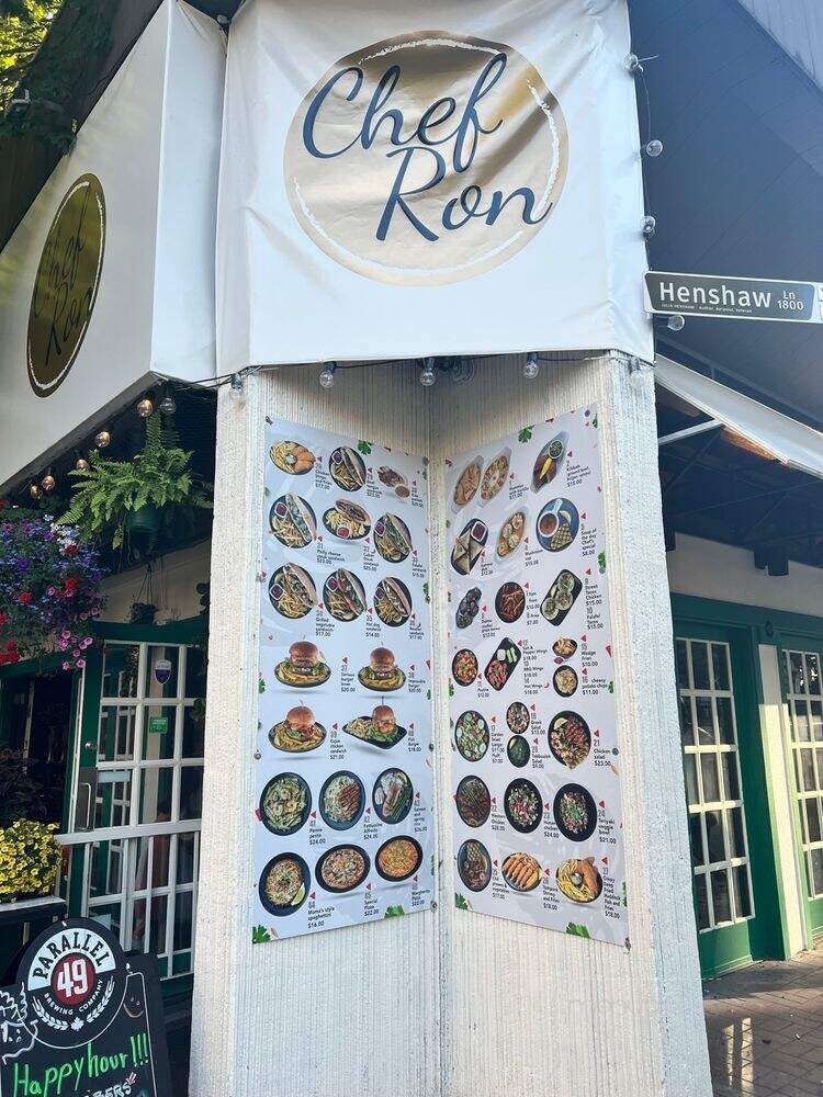 Chef Ron - Vancouver, BC menu_pic