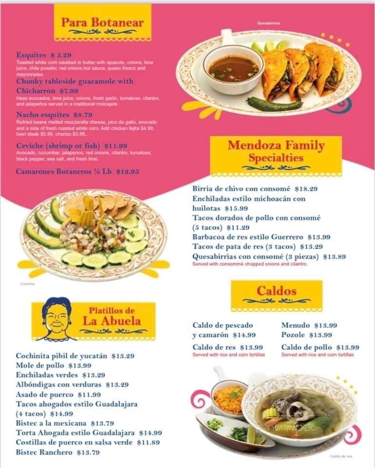 Los Mendoza Restaurant - Houston, TX menu_pic