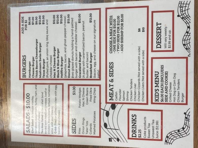 Audrey & Pearl's - Leesville, SC menu_pic