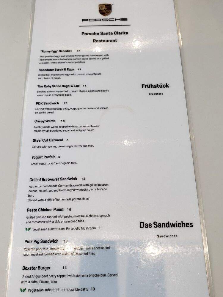 Boxenstopp Restaurant - Santa Clarita, CA menu_pic