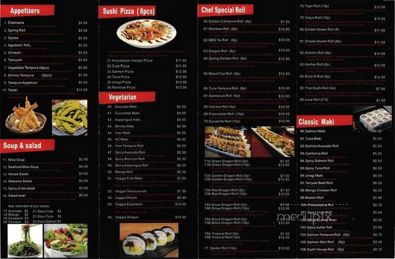 Sushi Cove - Halifax, NS menu_pic