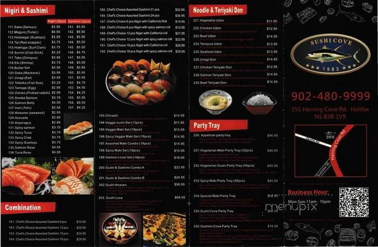 Sushi Cove - Halifax, NS menu_pic