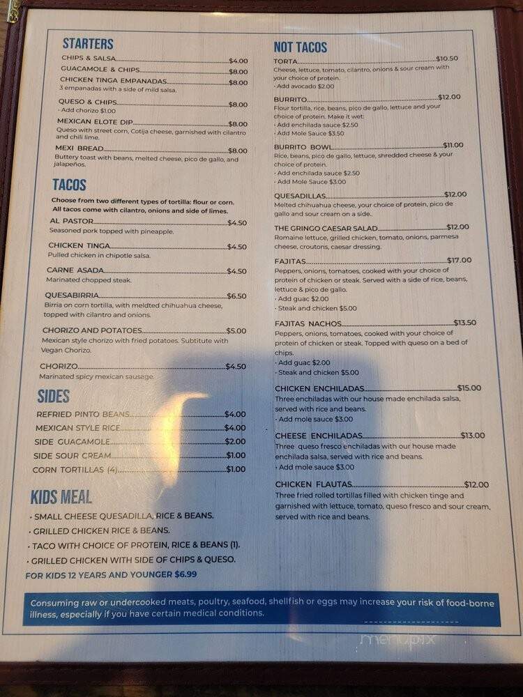 Cantina Los Amigos - Grand Rapids, MI menu_pic