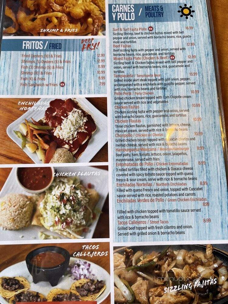 La Perla del Pacifico Sports Bar - San Antonio, TX menu_pic