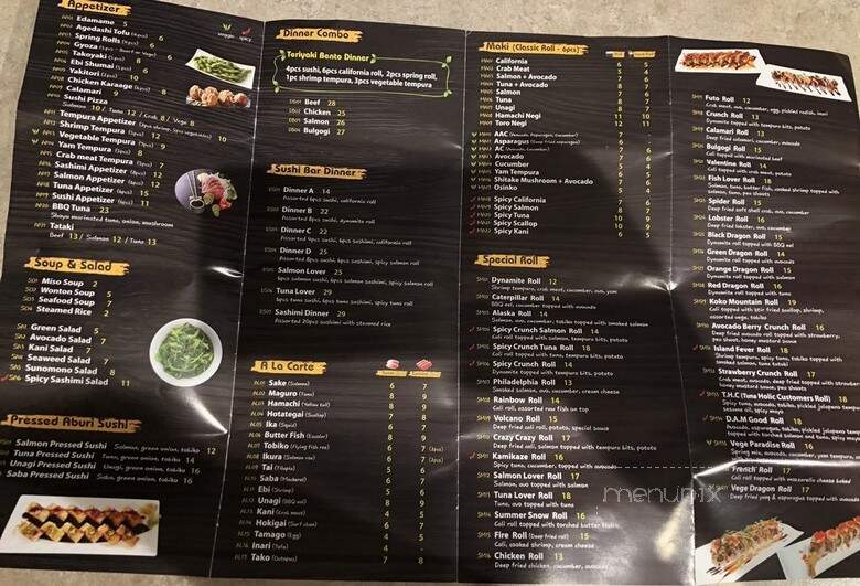 Koko Sushi - Toronto, ON menu_pic
