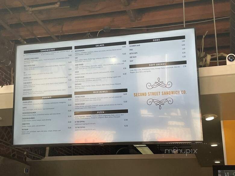Second Street Sandwich Company - Saint Louis, MO menu_pic