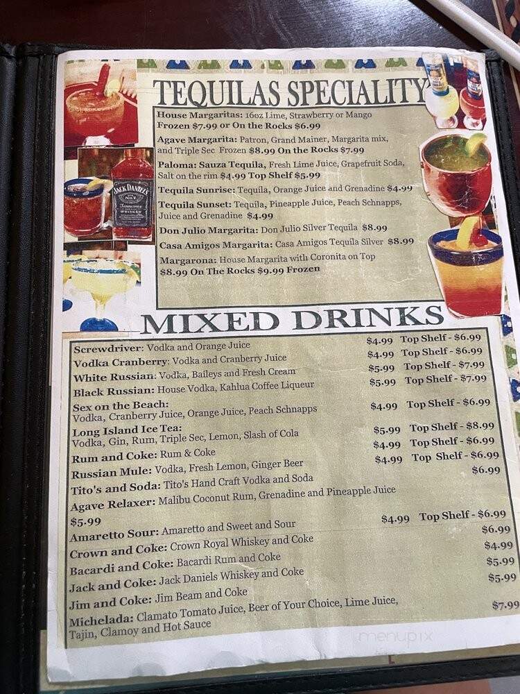 Agave Mexican Grill - Sneads, FL menu_pic
