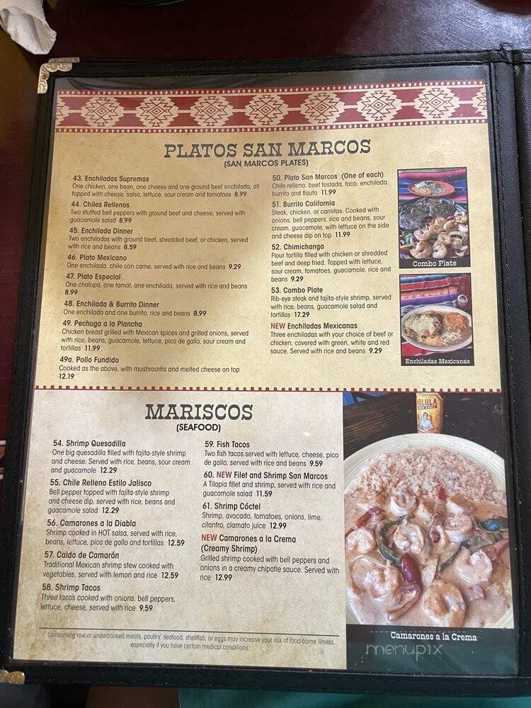 Agave Mexican Grill - Sneads, FL menu_pic