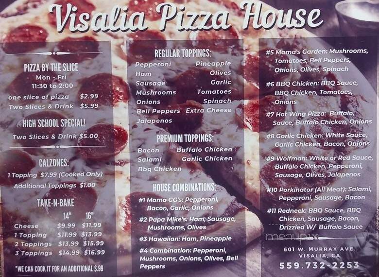 Visalia Pizza House Take & Bake - Visalia, CA menu_pic