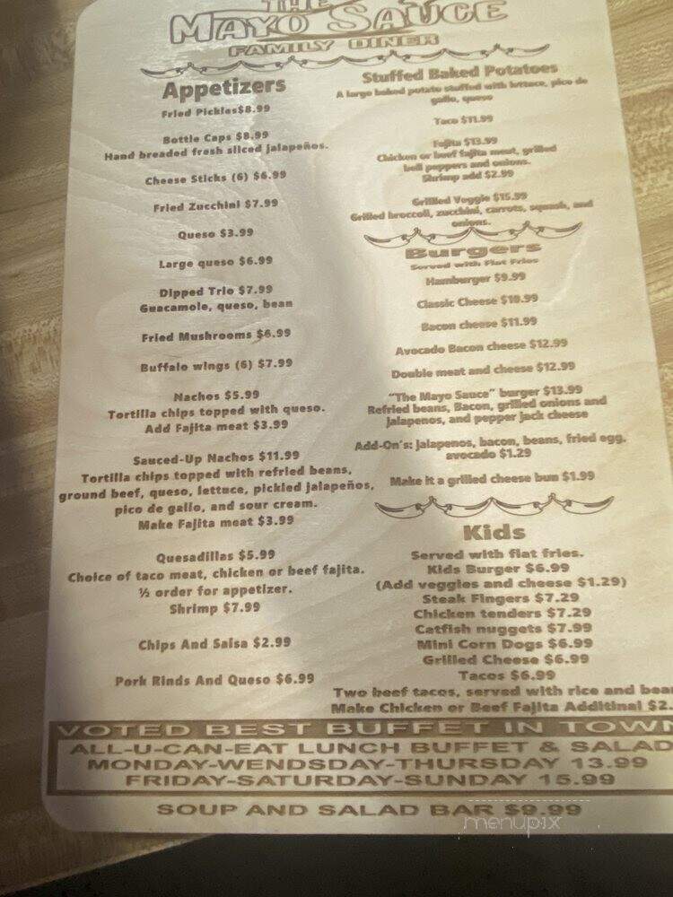 The Mayo Sauce - Big Spring, TX menu_pic