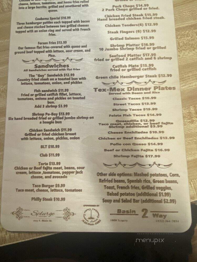 The Mayo Sauce - Big Spring, TX menu_pic