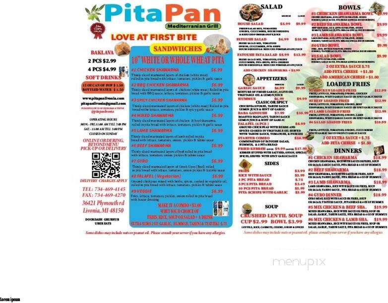Pita Pan Mediterranean Grill - Livonia, MI
