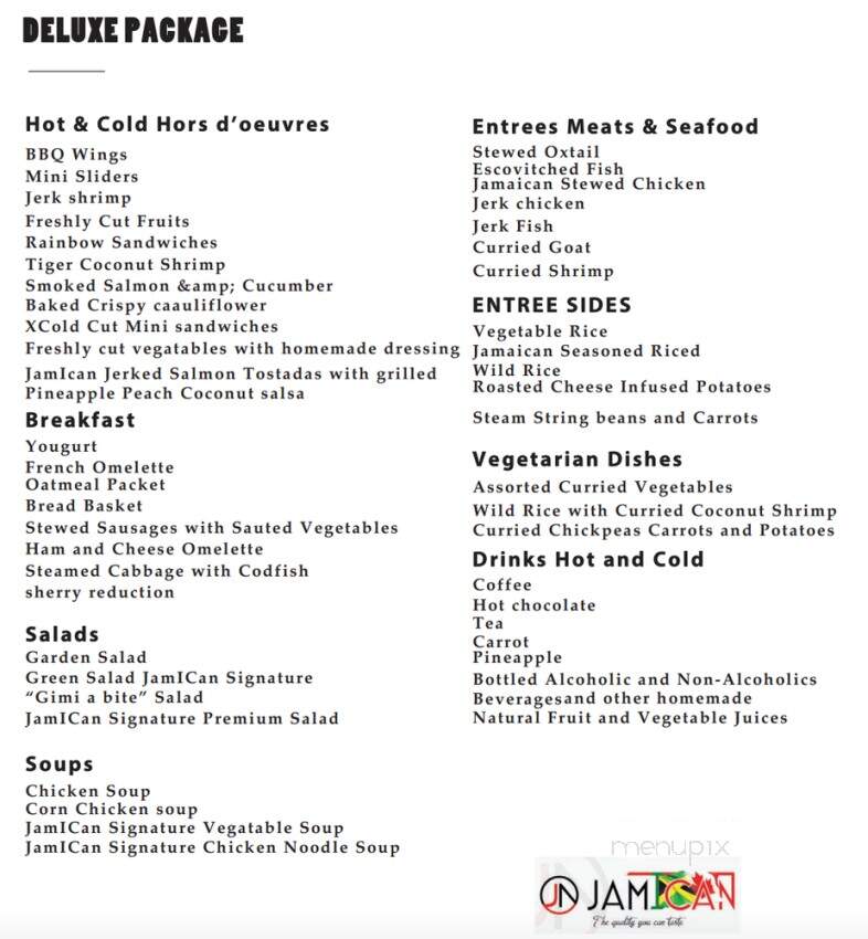 Jamican - Toronto, ON menu_pic