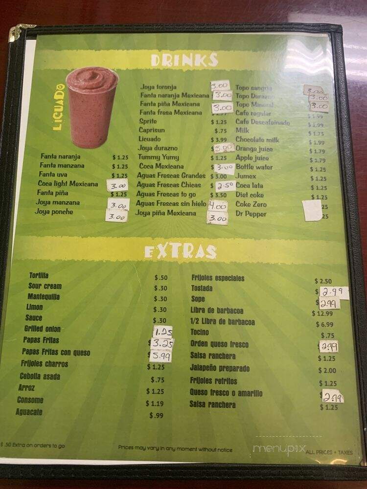 Ke Buen Taco - Brownsville, TX menu_pic