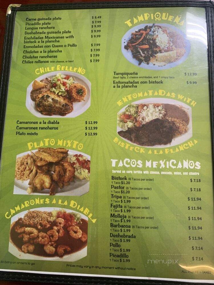 Ke Buen Taco - Brownsville, TX menu_pic