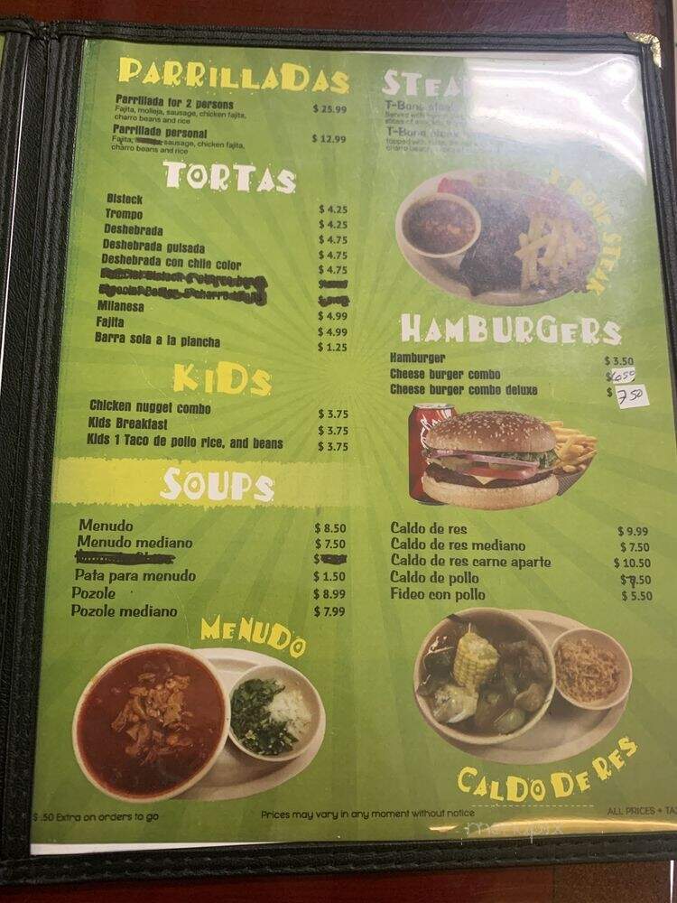 Ke Buen Taco - Brownsville, TX menu_pic