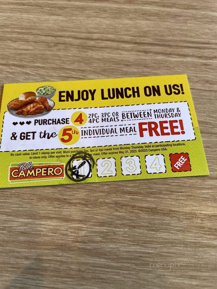 Pollo Campero - Chicago, IL menu_pic