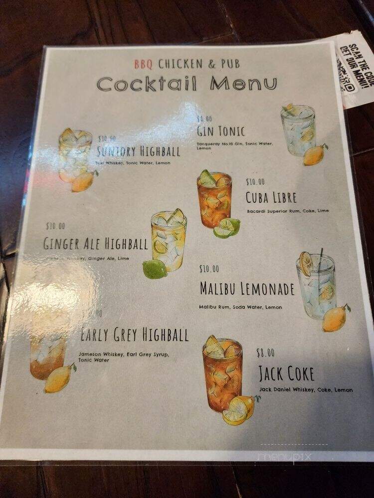BBQ Chicken and Pub - Toronto, ON menu_pic