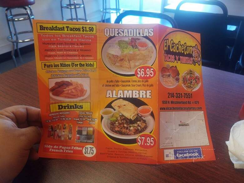 El Cacheton - Dallas, TX menu_pic