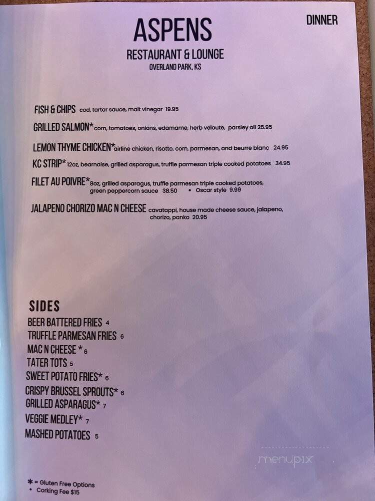 Aspens Restaurant and Lounge - Overland Park, KS menu_pic
