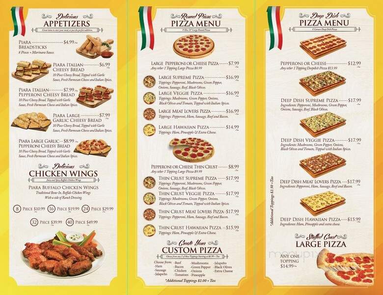 Piara Pizza - Los Angeles, CA menu_pic