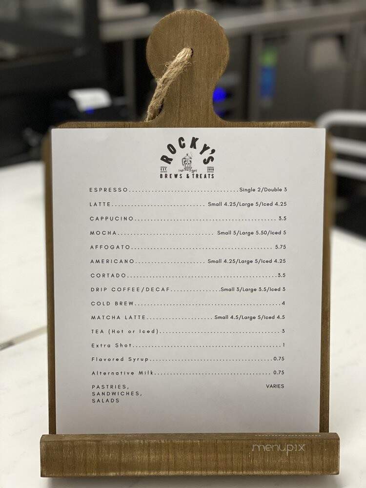Rocky's Brews & Treats - Santa Monica, CA menu_pic